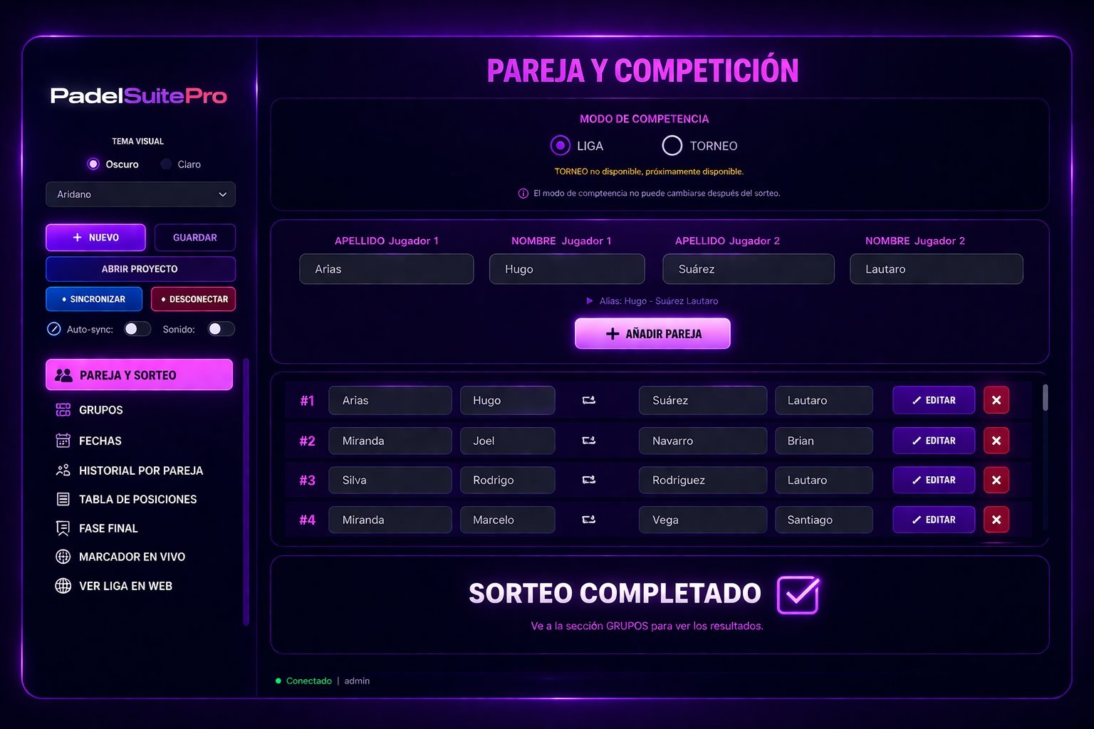 Captura 5 — Tabla de posiciones